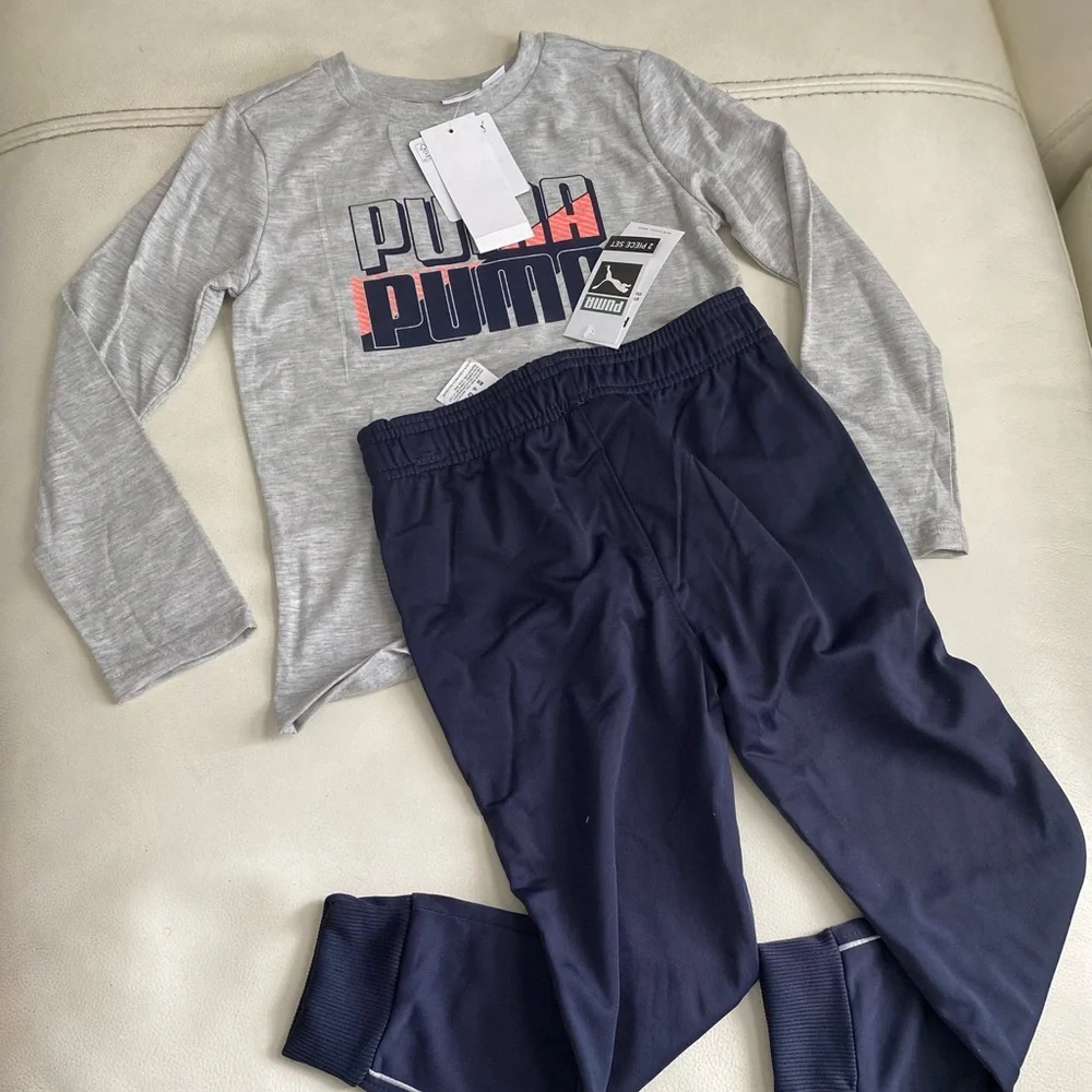 Puma Kids Gray and Blue Matching Set 6244 - Picture 3 of 3